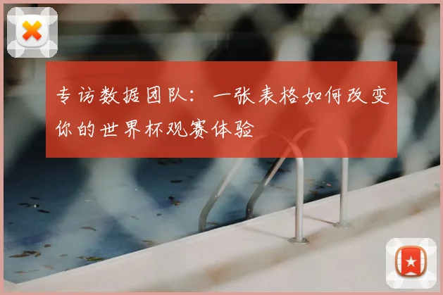 专访数据团队：一张表格如何改变你的世界杯观赛体验